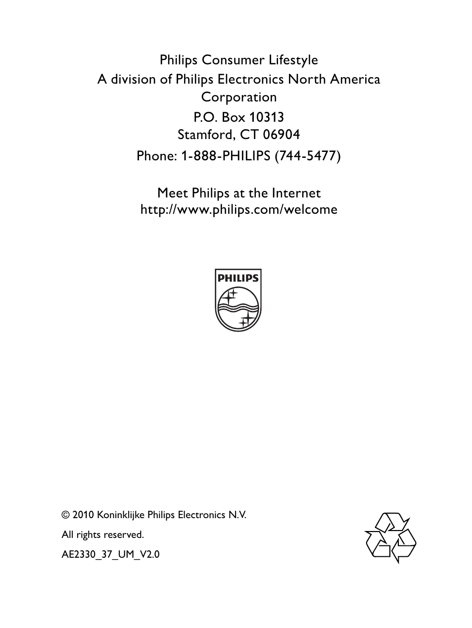 Philips AE2330 User Manual | Page 17 / 21