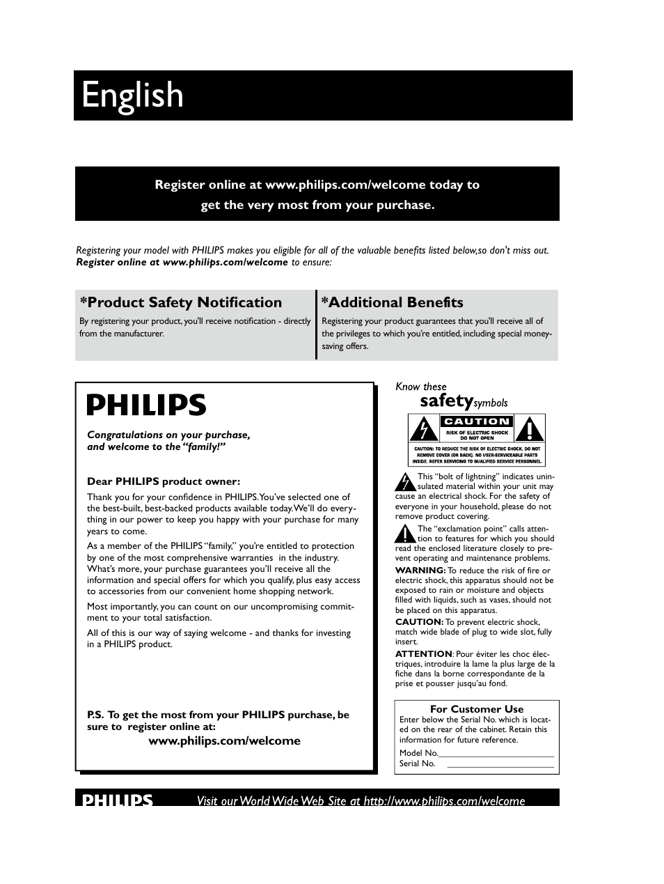 English, Product safety notiﬁcation *additional benefits | Philips AE2330 User Manual | Page 3 / 21