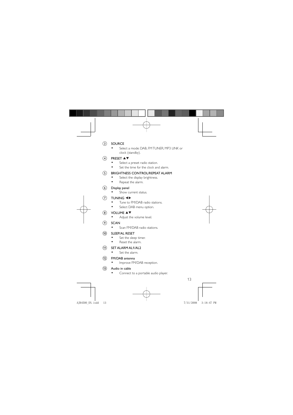 Philips AJB4500 User Manual | Page 13 / 34