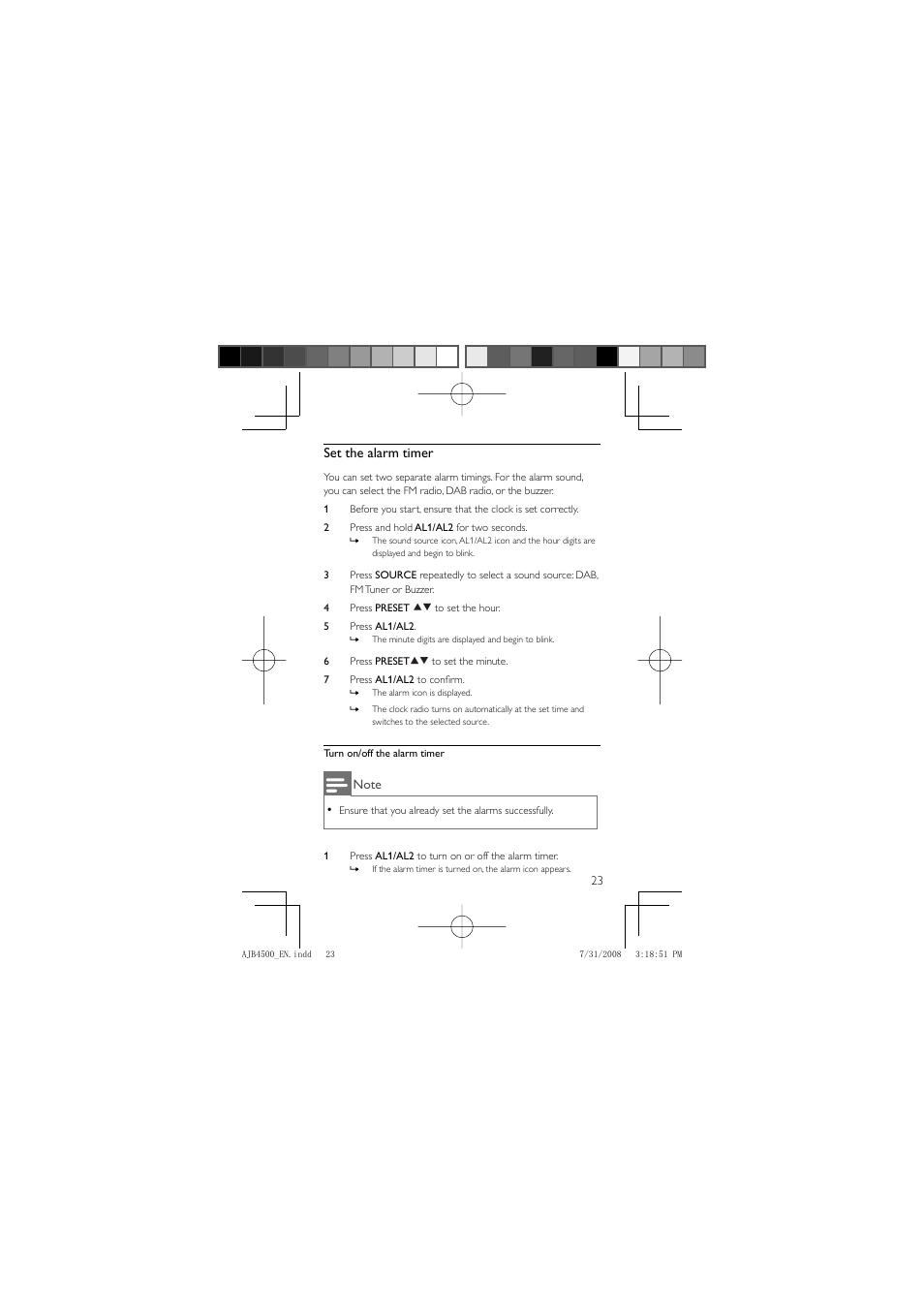 Philips AJB4500 User Manual | Page 23 / 34