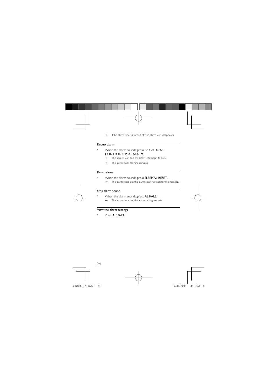 Philips AJB4500 User Manual | Page 24 / 34