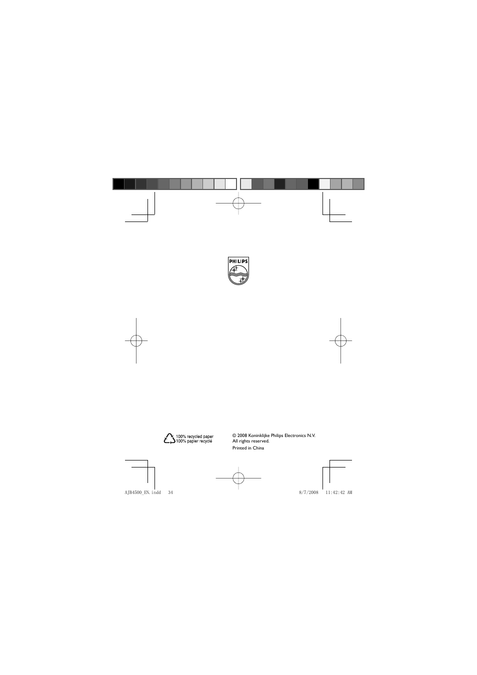 Philips AJB4500 User Manual | Page 34 / 34