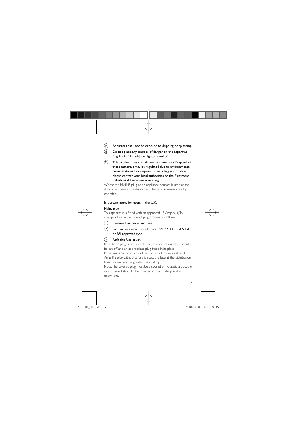 Philips AJB4500 User Manual | Page 7 / 34