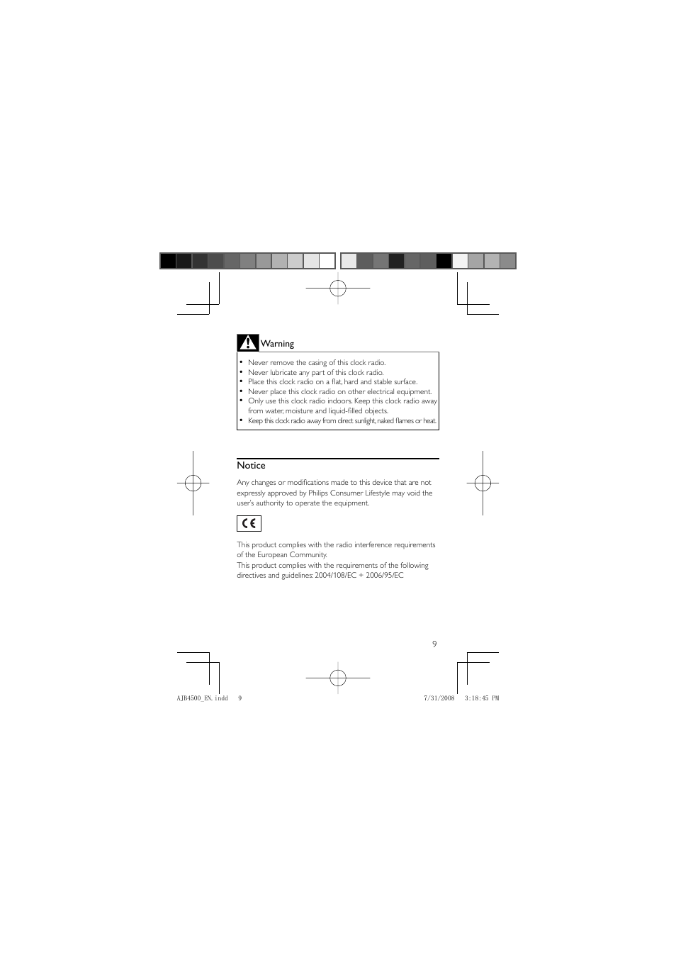 Philips AJB4500 User Manual | Page 9 / 34