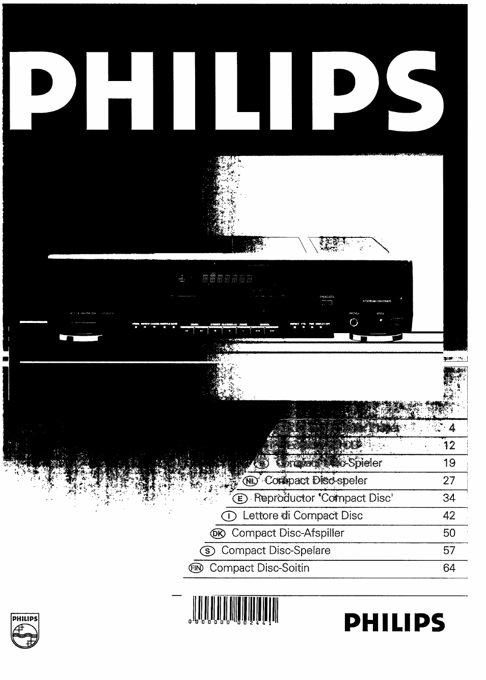 Philips CD951 User Manual | 17 pages