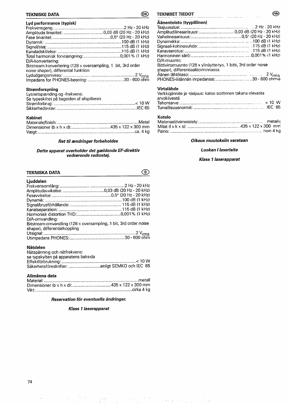 Philips CD951 User Manual | Page 15 / 17