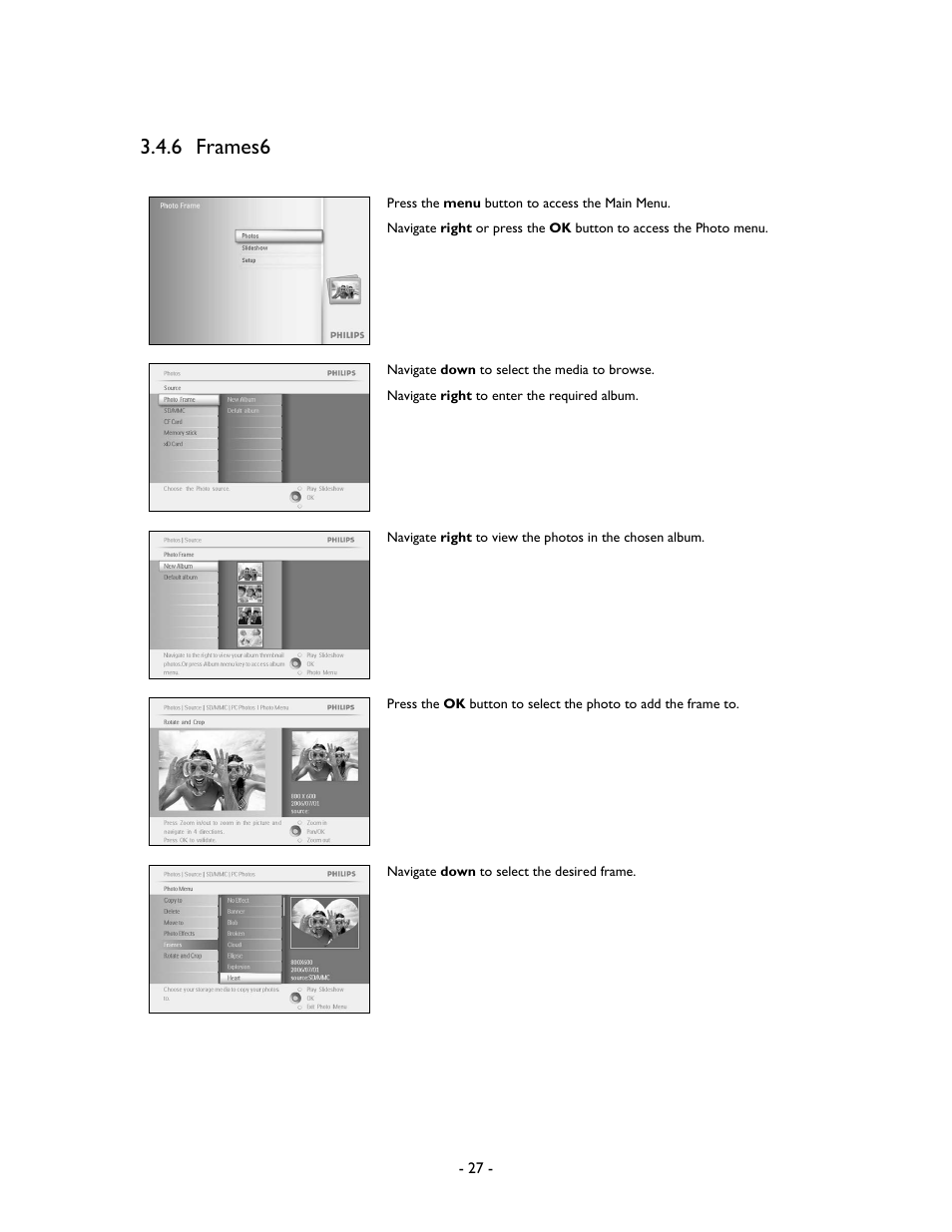6 frames6 | Philips 99F2 User Manual | Page 28 / 70