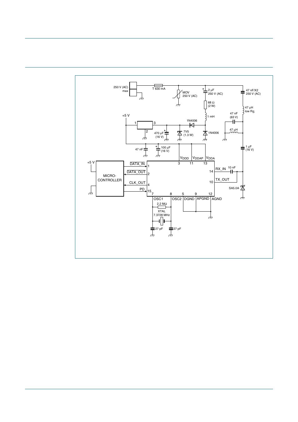 Application information, Figure 15, Tda5051a | Nxp semiconductors, Home automation modem | Philips TDA5051A User Manual | Page 15 / 29