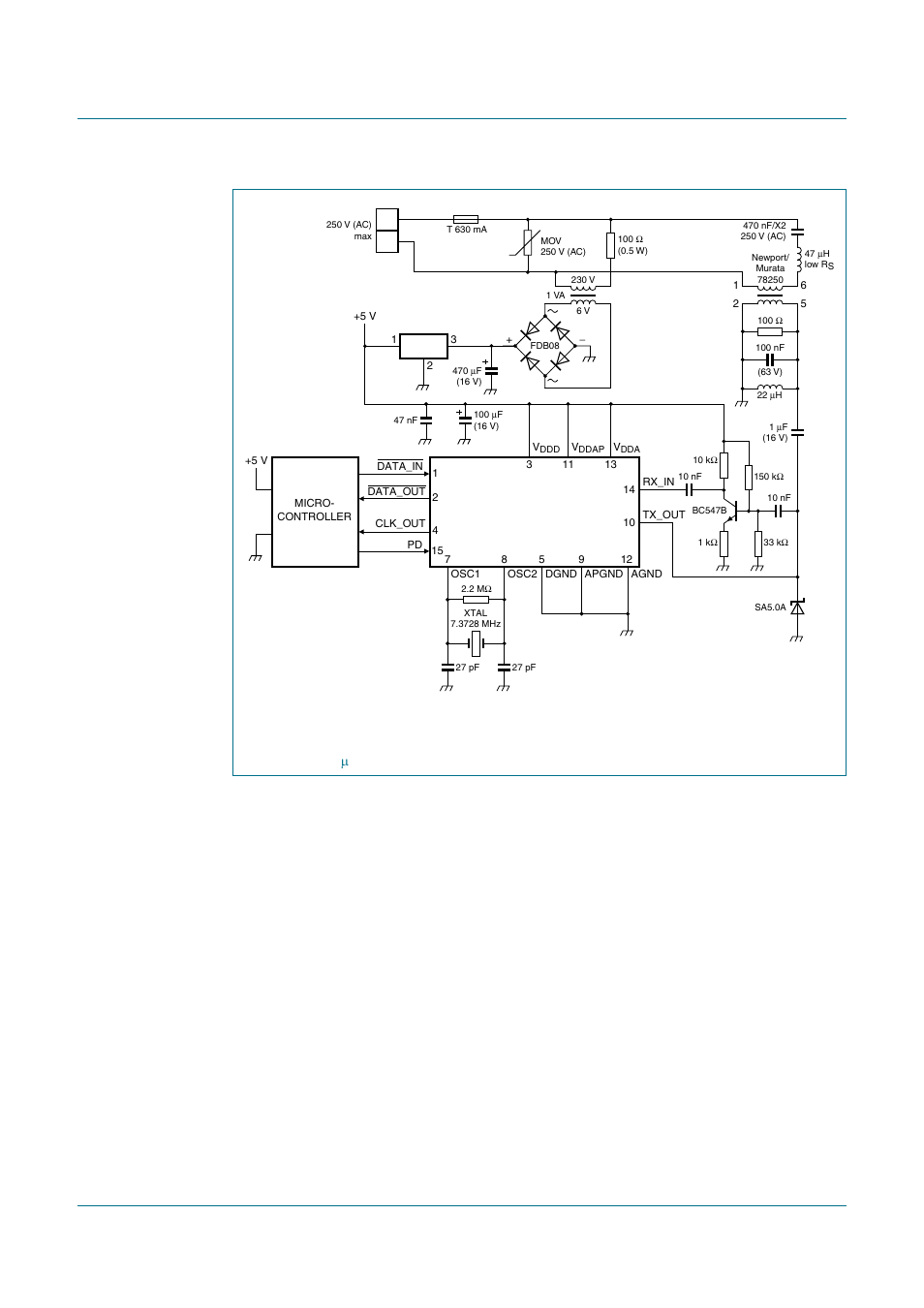 Figure 20, Tda5051a, Nxp semiconductors | Home automation modem | Philips TDA5051A User Manual | Page 19 / 29