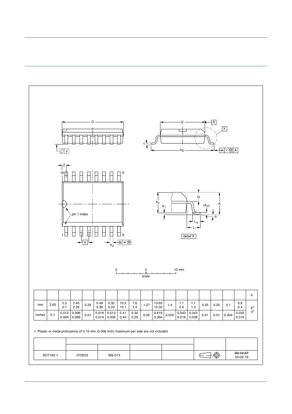 Package outline, Tda5051a, Nxp semiconductors | Home automation modem | Philips TDA5051A User Manual | Page 22 / 29