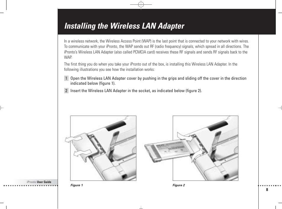 Installing the wireless lan adapter | Philips 6400 User Manual | Page 11 / 67