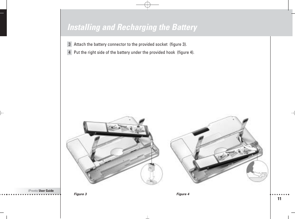 Installing and recharging the battery | Philips 6400 User Manual | Page 14 / 67