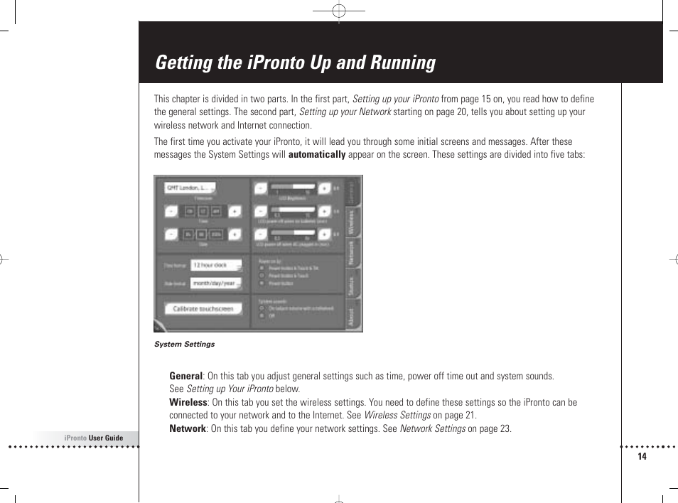 Getting the ipronto up and running | Philips 6400 User Manual | Page 17 / 67