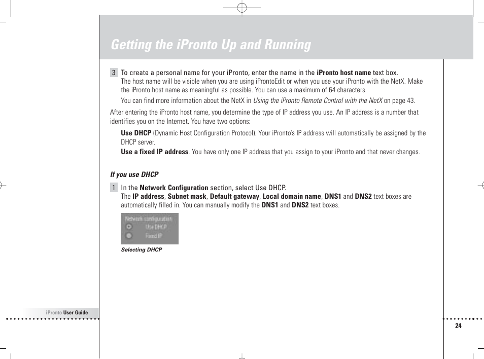 Getting the ipronto up and running | Philips 6400 User Manual | Page 27 / 67