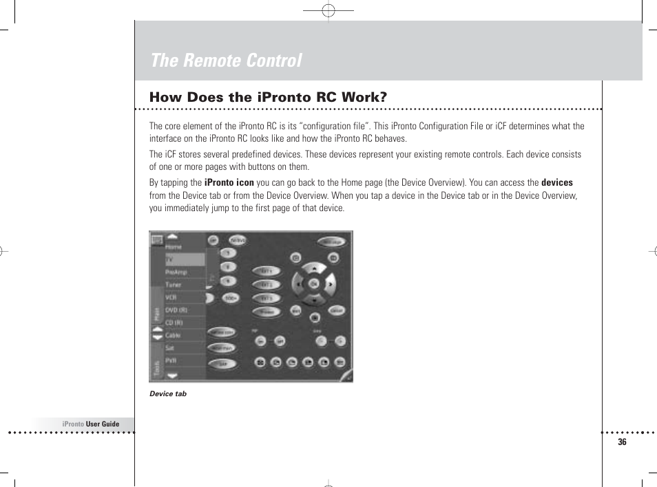 The remote control, How does the ipronto rc work | Philips 6400 User Manual | Page 39 / 67