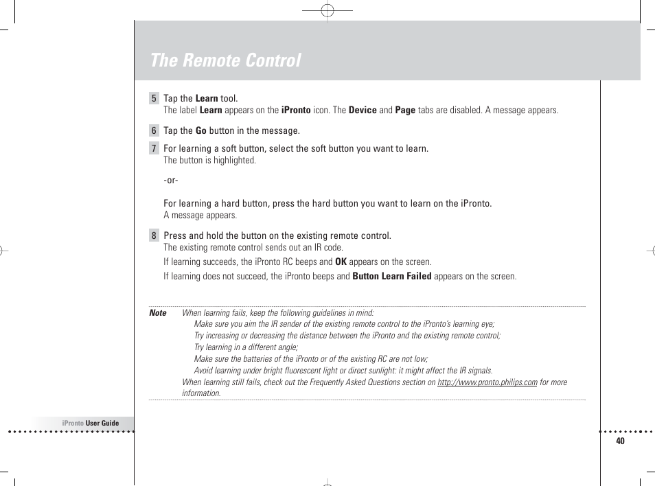 The remote control | Philips 6400 User Manual | Page 43 / 67