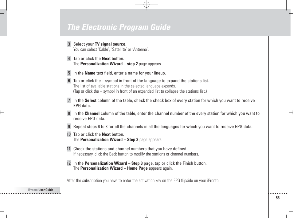 The electronic program guide | Philips 6400 User Manual | Page 56 / 67