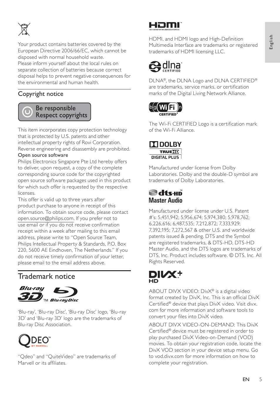 Philips BDP9600 User Manual | Page 4 / 52