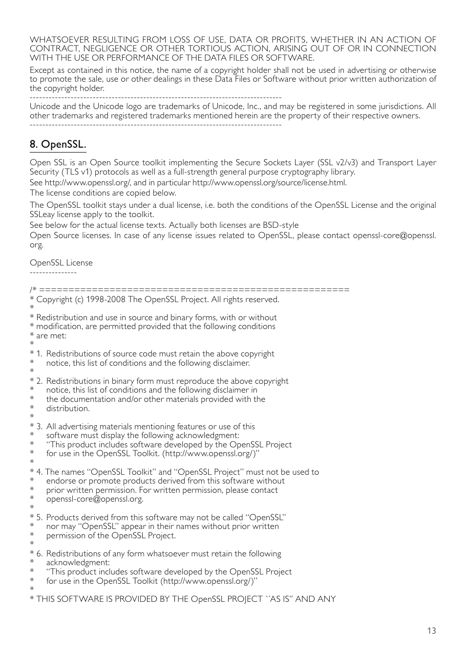 Openssl | Philips BDP9600 User Manual | Page 42 / 52