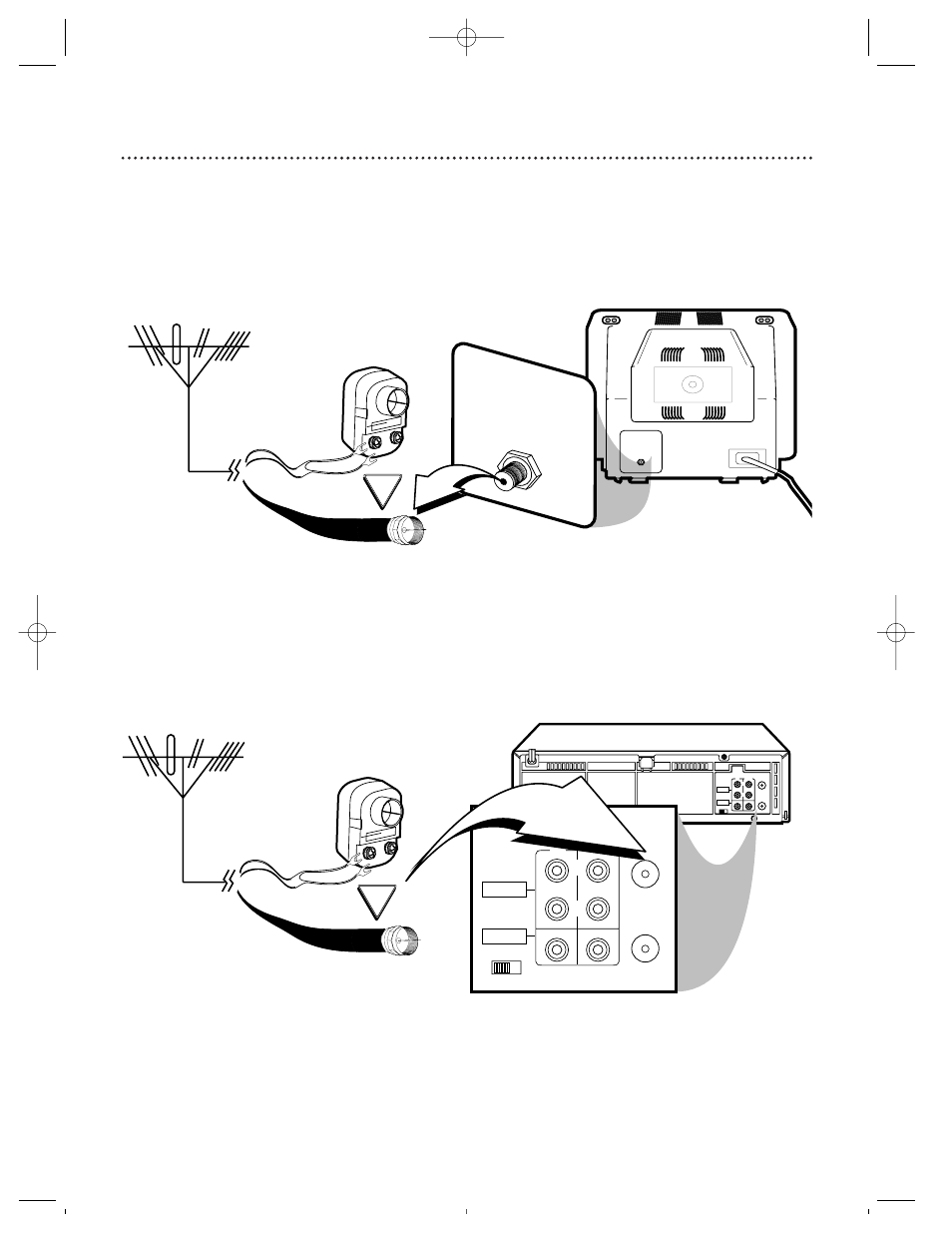 6 hookups without a cable box, Disconnect the antenna or cable from your tv | Philips VRZ344AT User Manual | Page 6 / 58