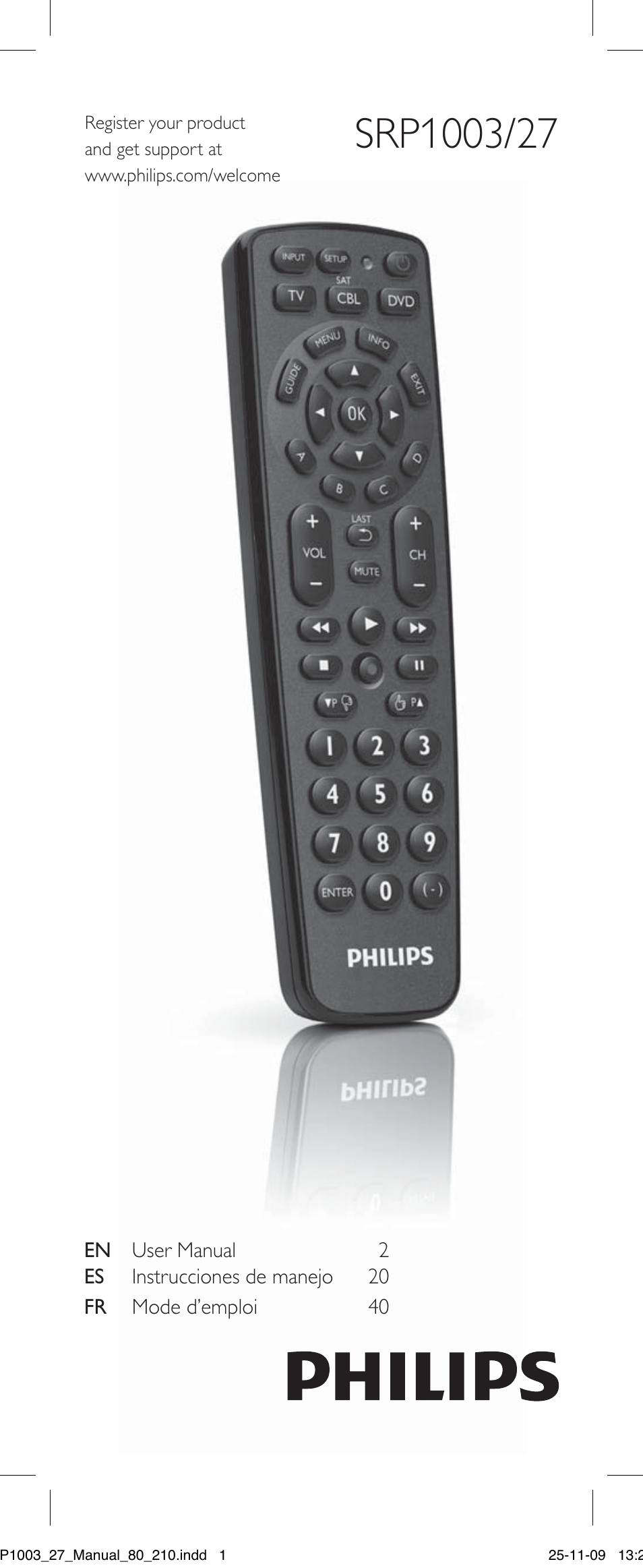 Philips Perfect SRP1003/27 User Manual | 60 pages