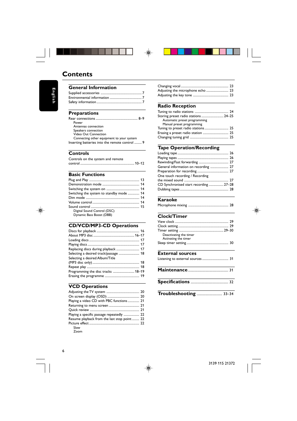 Philips FW-V355 User Manual | Page 6 / 34