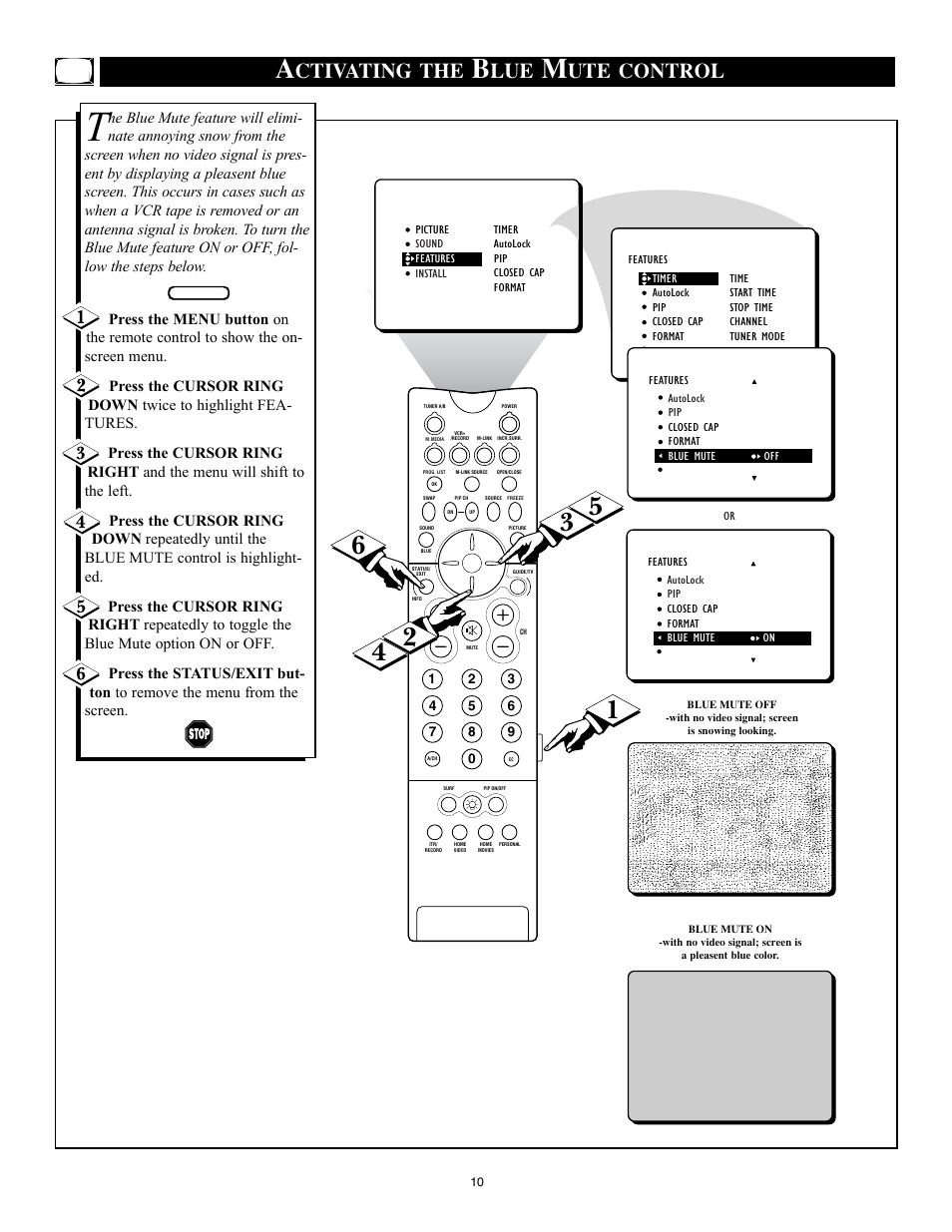 Ctivating the, Ute control | Philips 32PT91S1 User Manual | Page 10 / 55