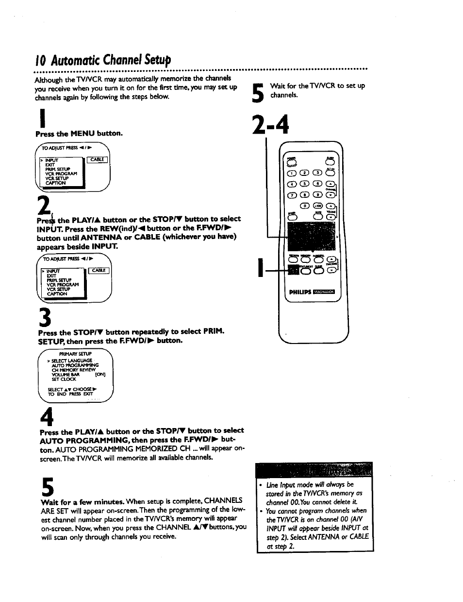 10 automatic channel setup | Philips CCZ192AT User Manual | Page 10 / 52