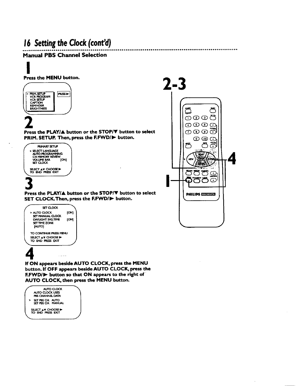 16 setting the clock (confd) | Philips CCZ192AT User Manual | Page 16 / 52