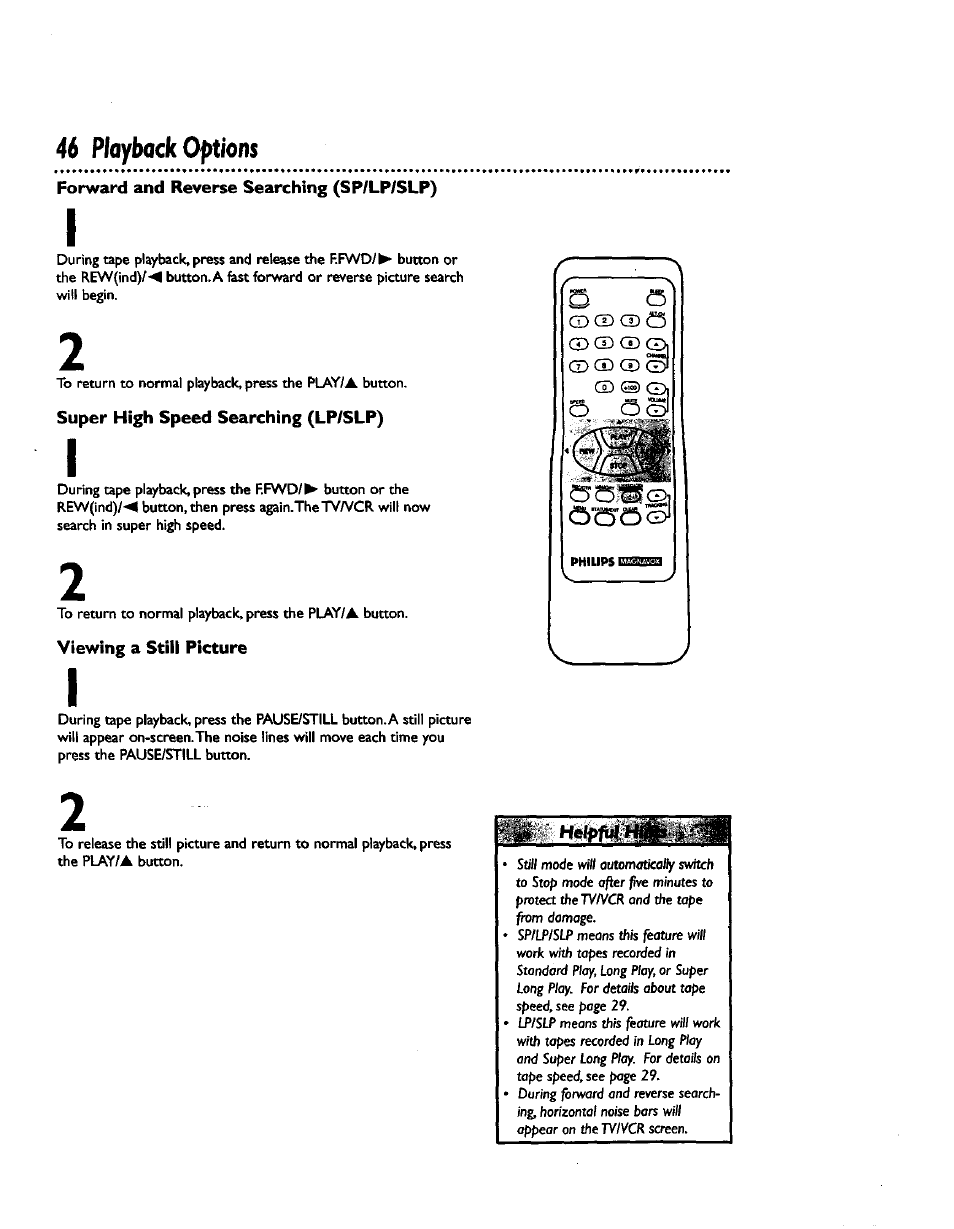 46 playback options | Philips CCZ192AT User Manual | Page 46 / 52