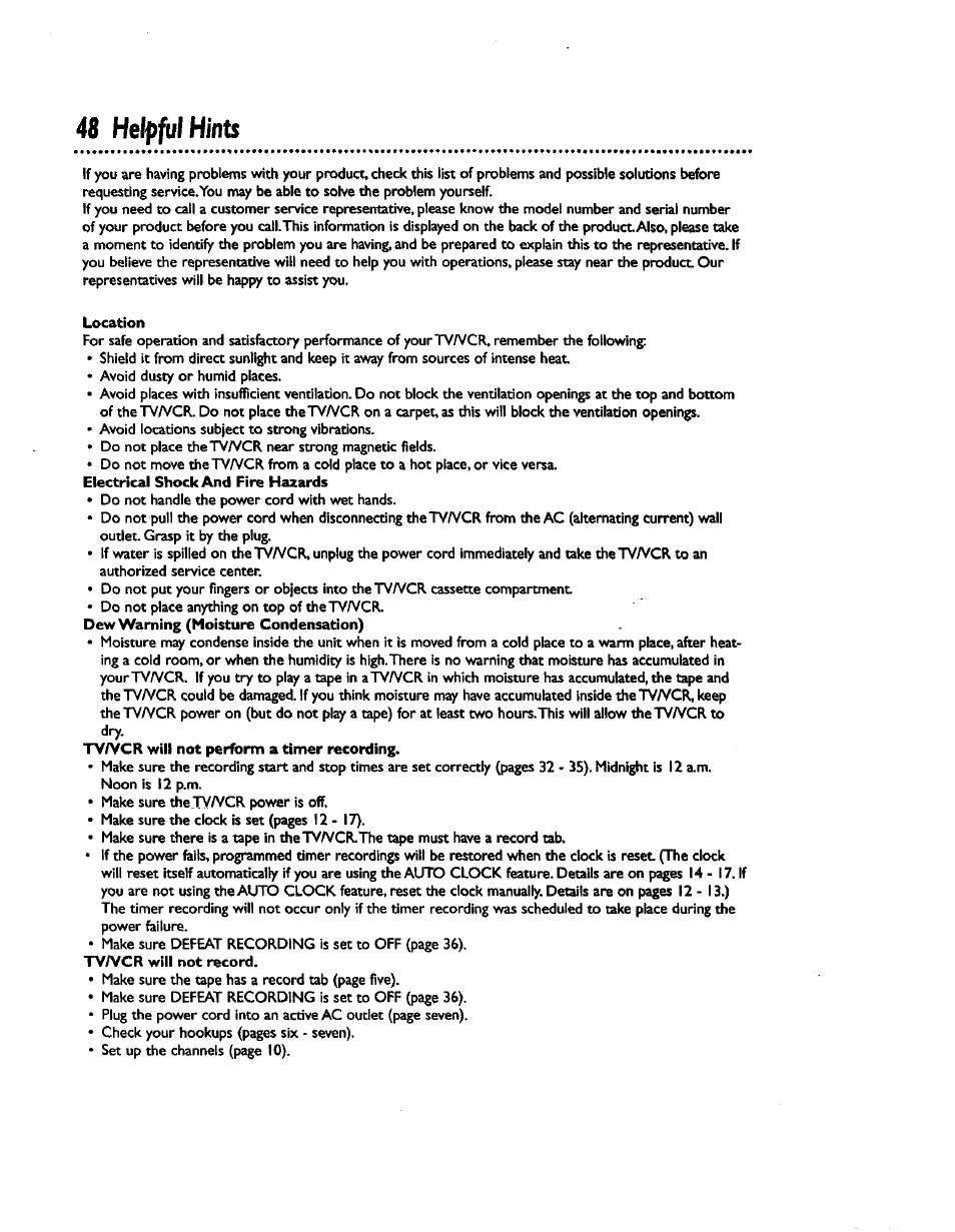 4s hefpfuf hints | Philips CCZ192AT User Manual | Page 48 / 52