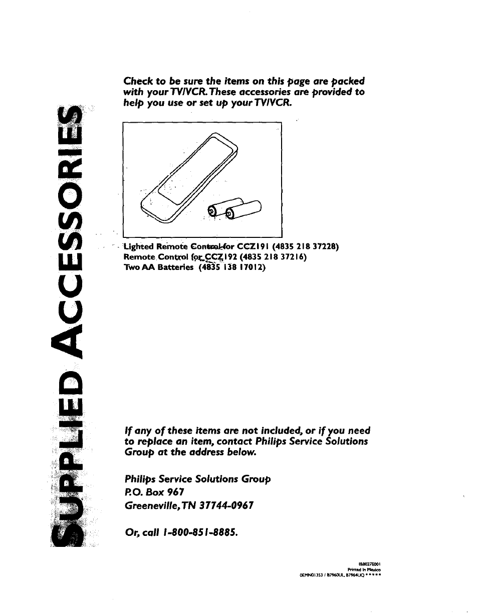 Philips CCZ192AT User Manual | Page 52 / 52