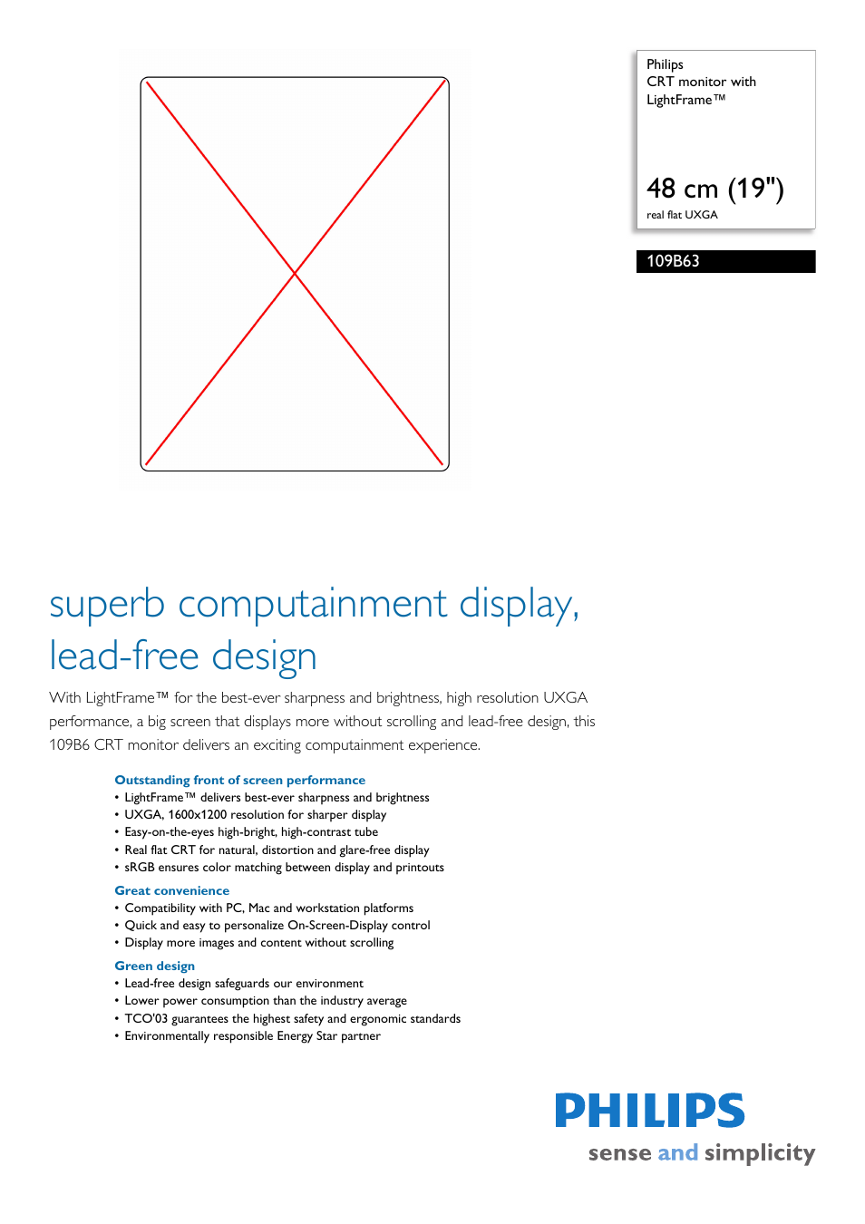 Philips 109B63 User Manual | 3 pages