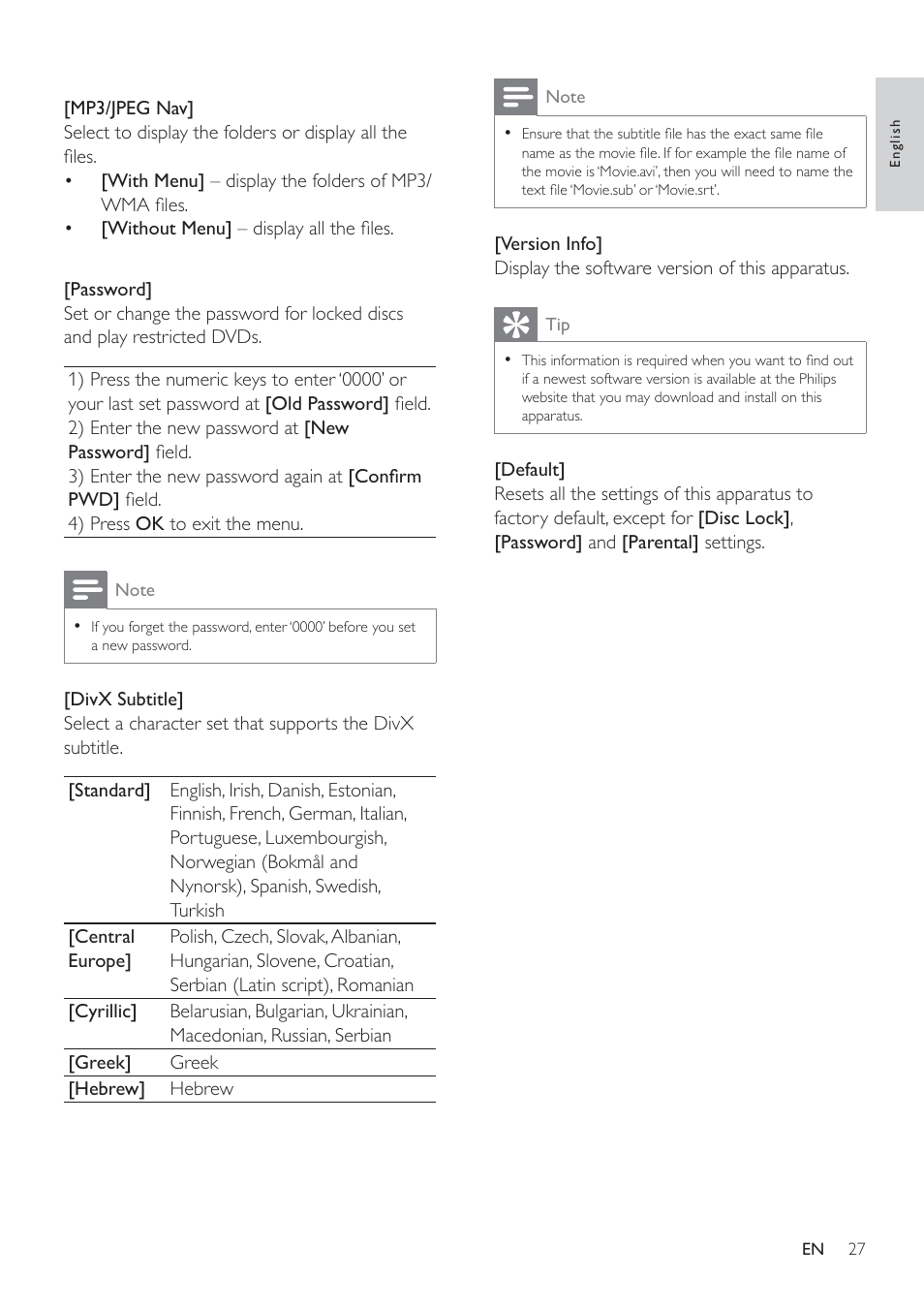 Philips HSB4352/12 User Manual | Page 26 / 36