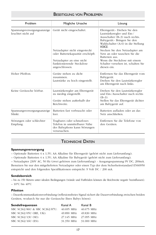 Philips SC362 User Manual | Page 18 / 51