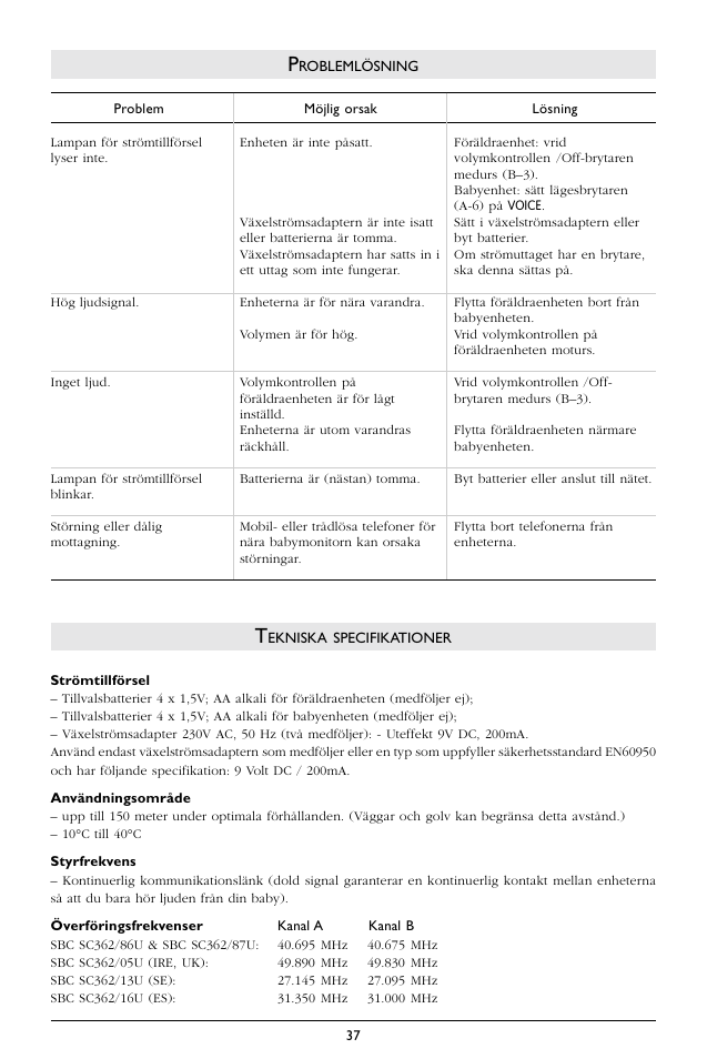 Philips SC362 User Manual | Page 38 / 51