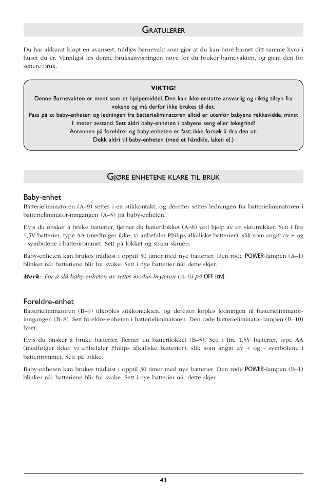 Philips SC362 User Manual | Page 44 / 51