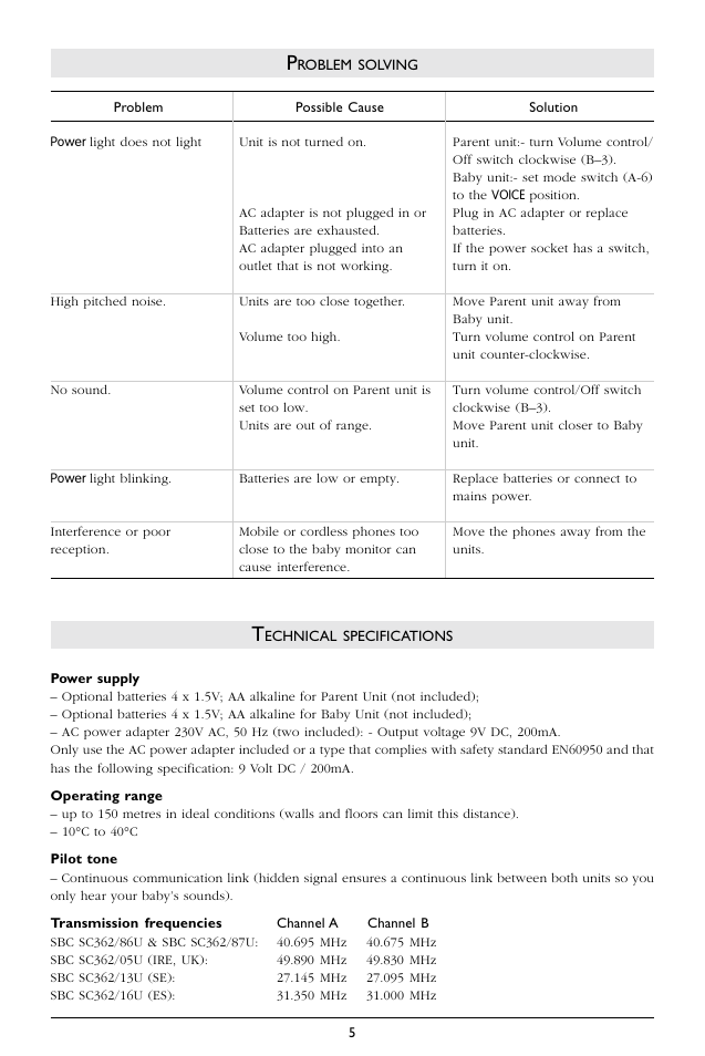 Philips SC362 User Manual | Page 6 / 51