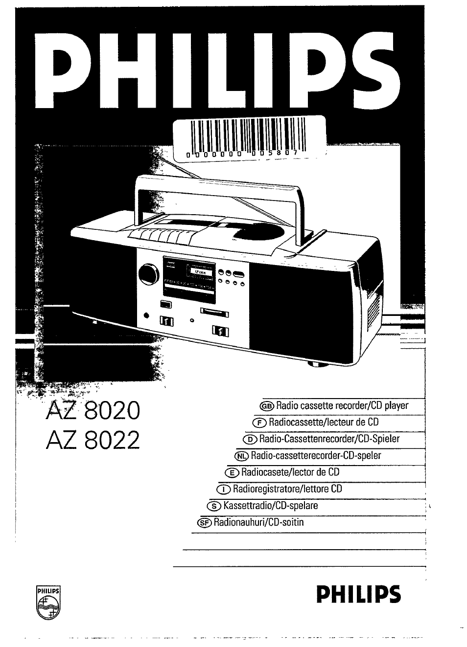 Philips AZ 8022 User Manual | 10 pages