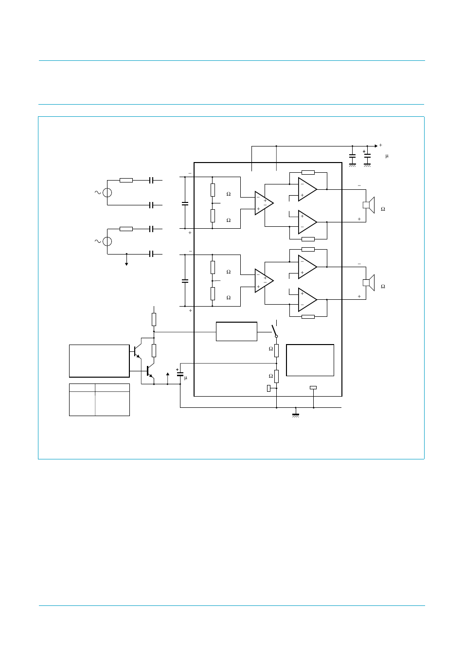 Application information, 1 printed-circuit board (pcb), 1 layout and grounding | Circuit, Figure 14, Tda8944j, Nxp semiconductors, 2 x 7 w stereo btl audio amplifier, Fig 14. application diagram | Philips TDA8944J User Manual | Page 13 / 22