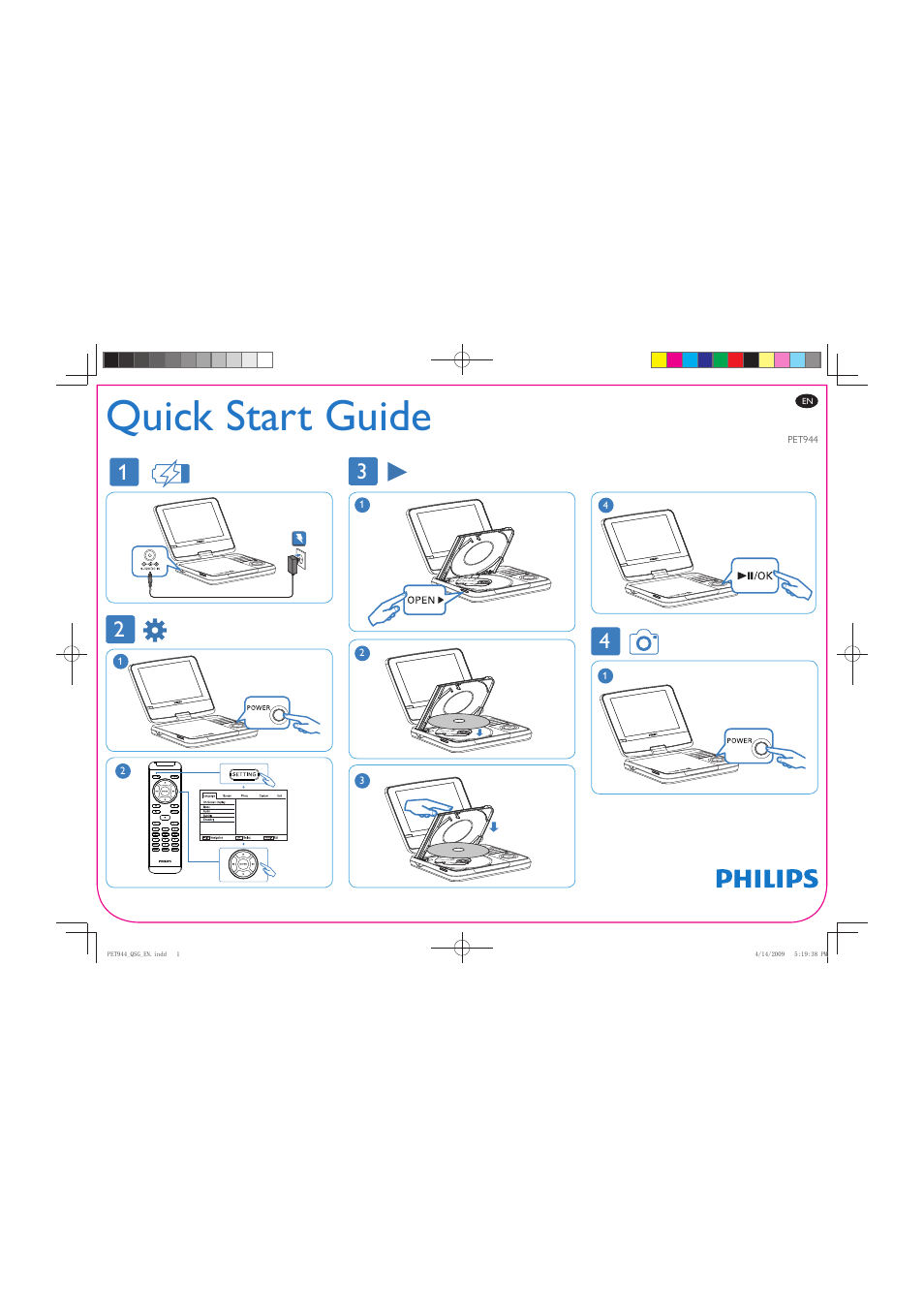 Philips PET944/58 User Manual | 2 pages