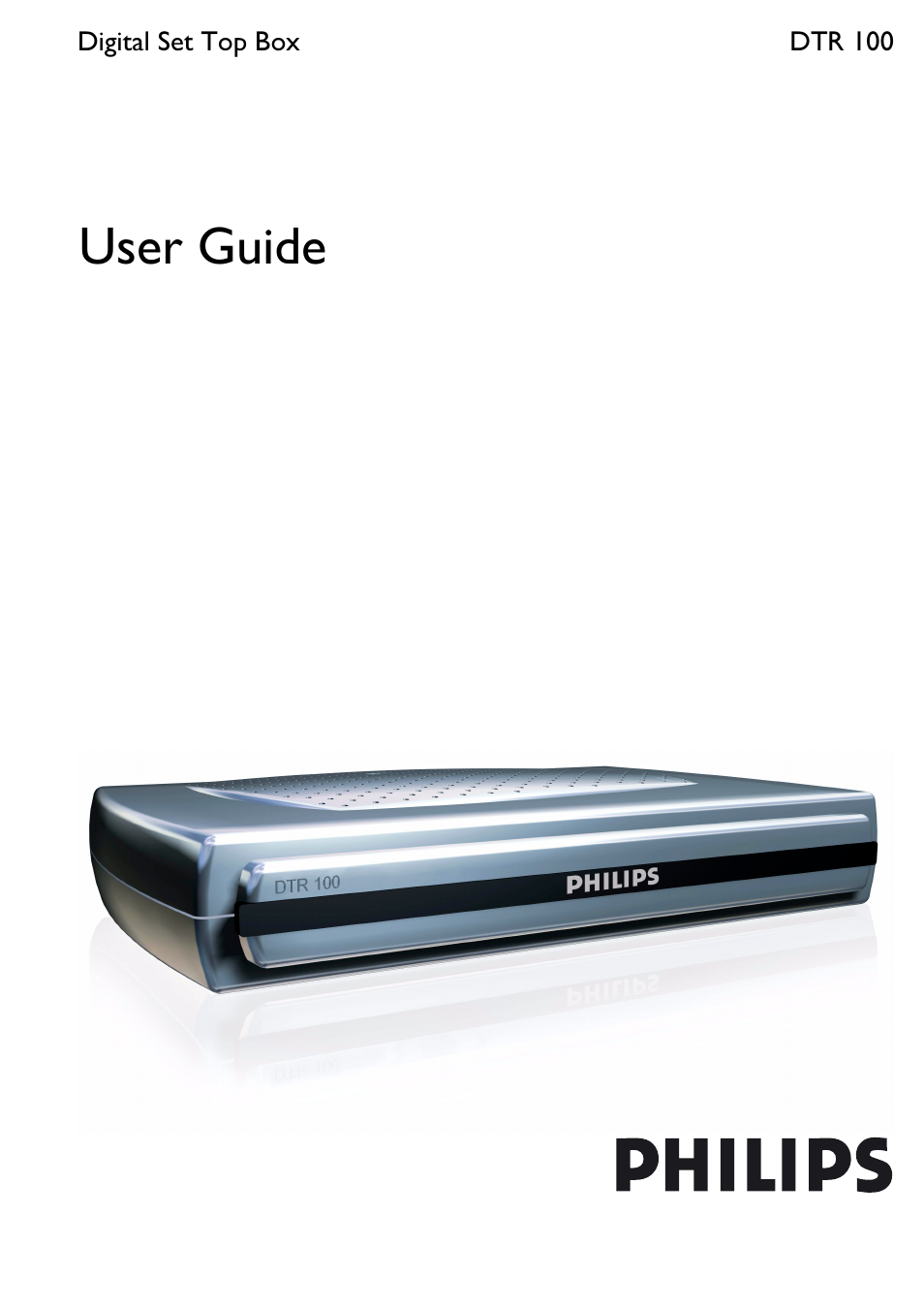 Philips DTR 100 User Manual | 20 pages