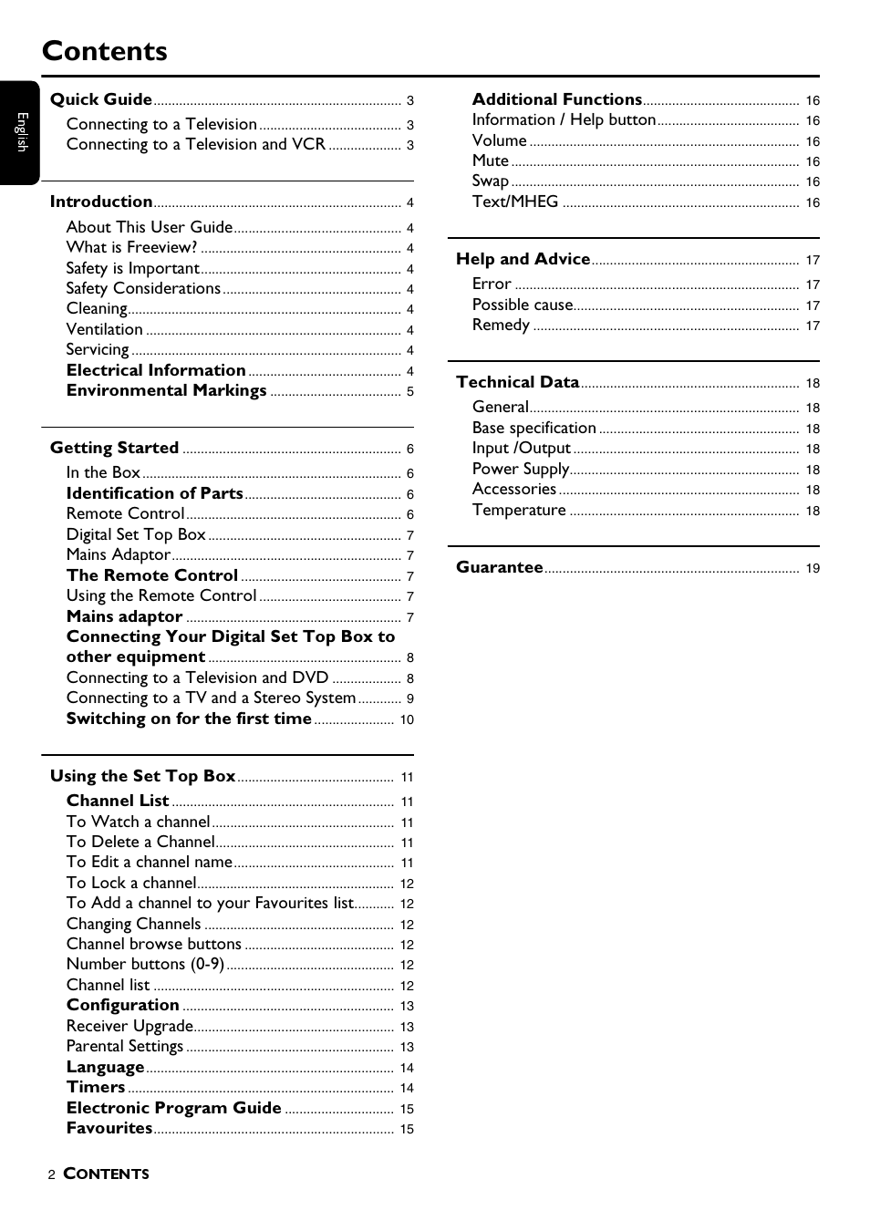 Philips DTR 100 User Manual | Page 2 / 20