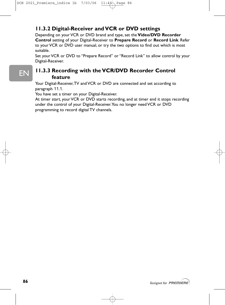 Philips PREMIERE DCR 2021 User Manual | Page 39 / 44