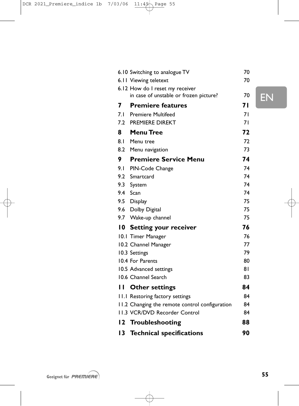 Philips PREMIERE DCR 2021 User Manual | Page 8 / 44