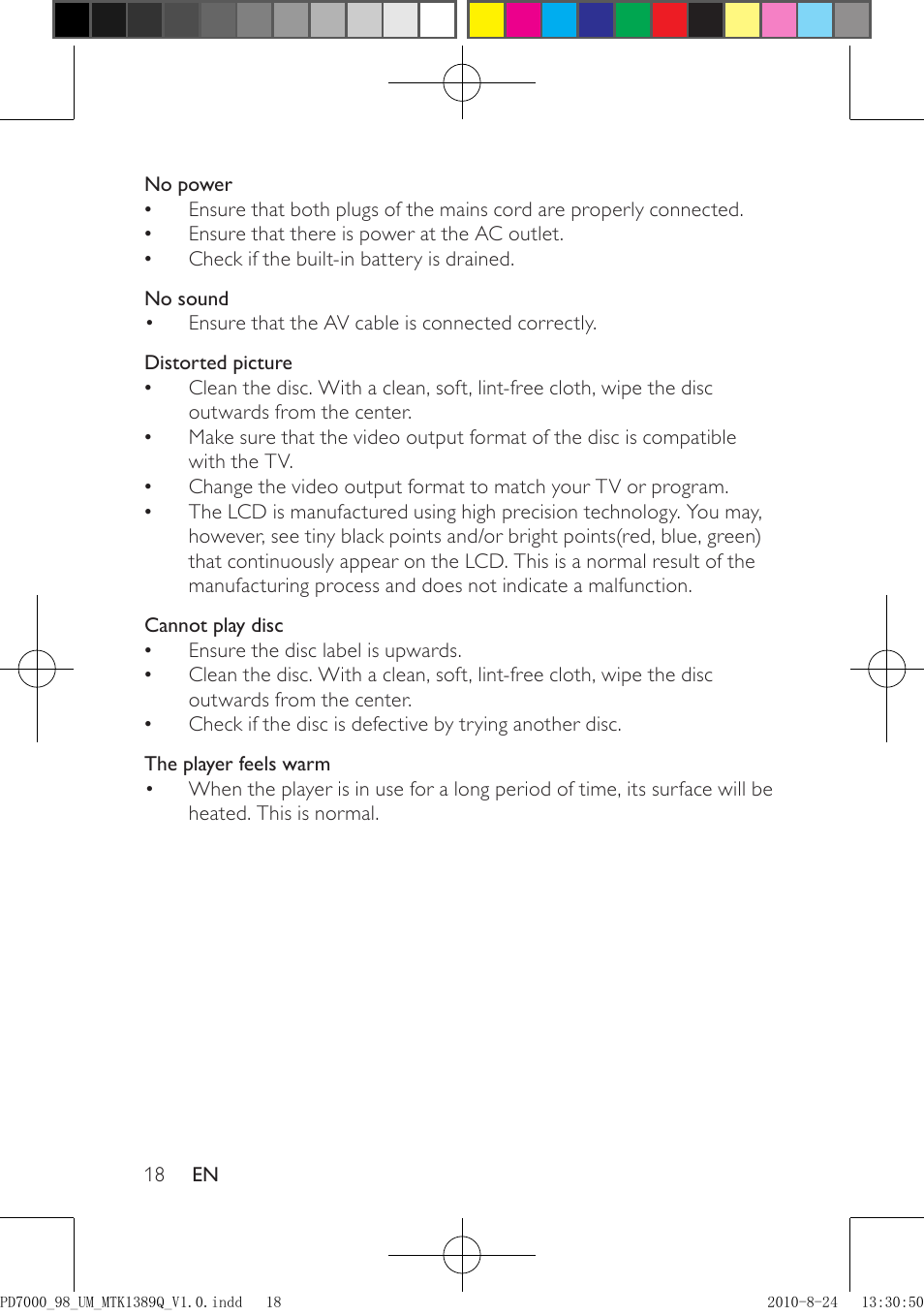 Philips PD7000B/98 User Manual | Page 18 / 18
