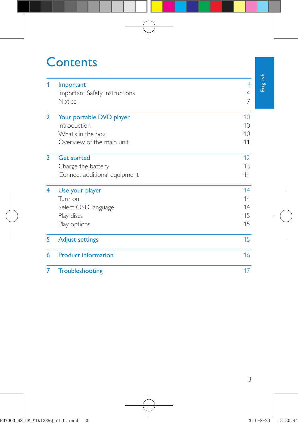 Philips PD7000B/98 User Manual | Page 3 / 18