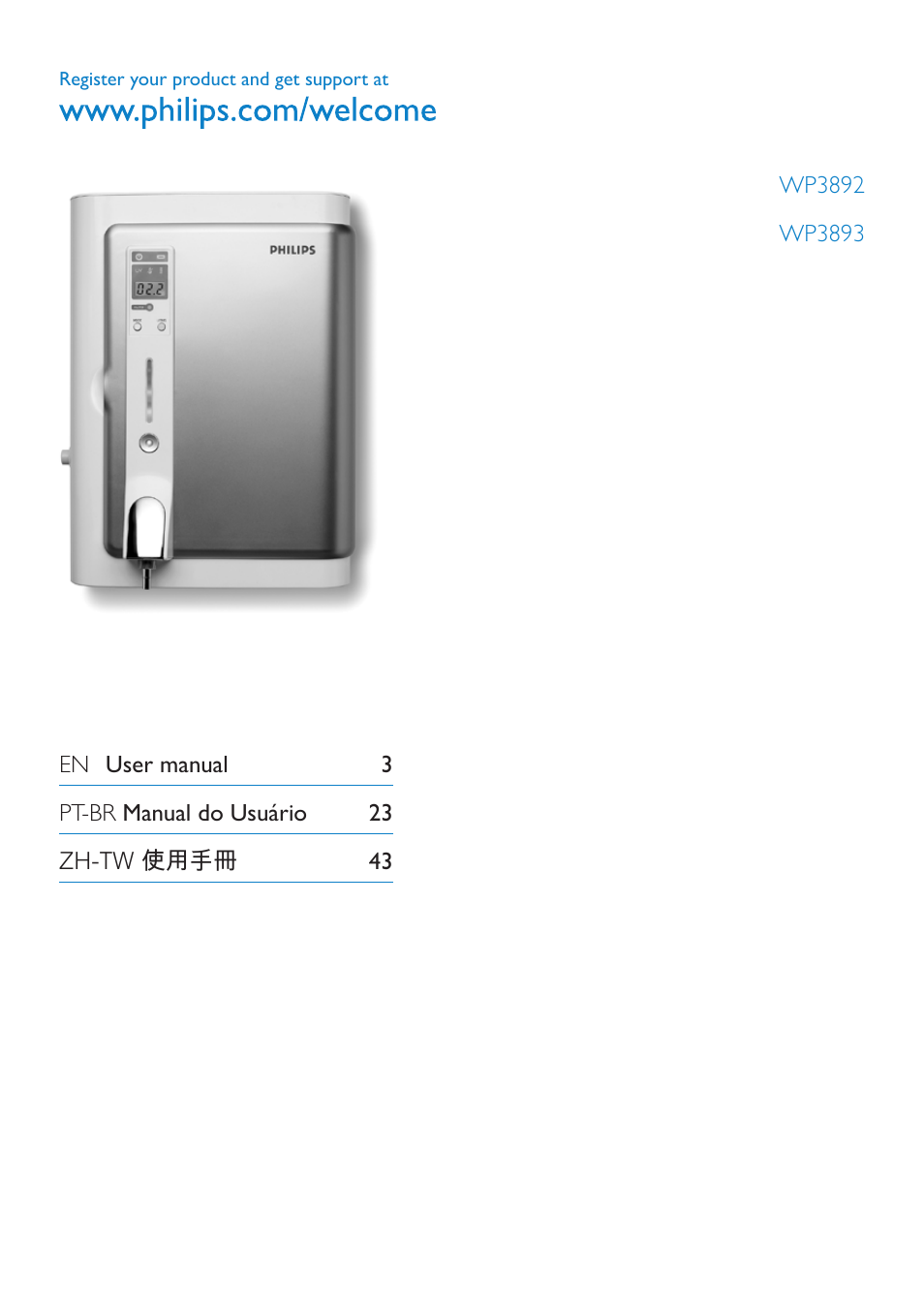 Philips WP3892 User Manual | 64 pages