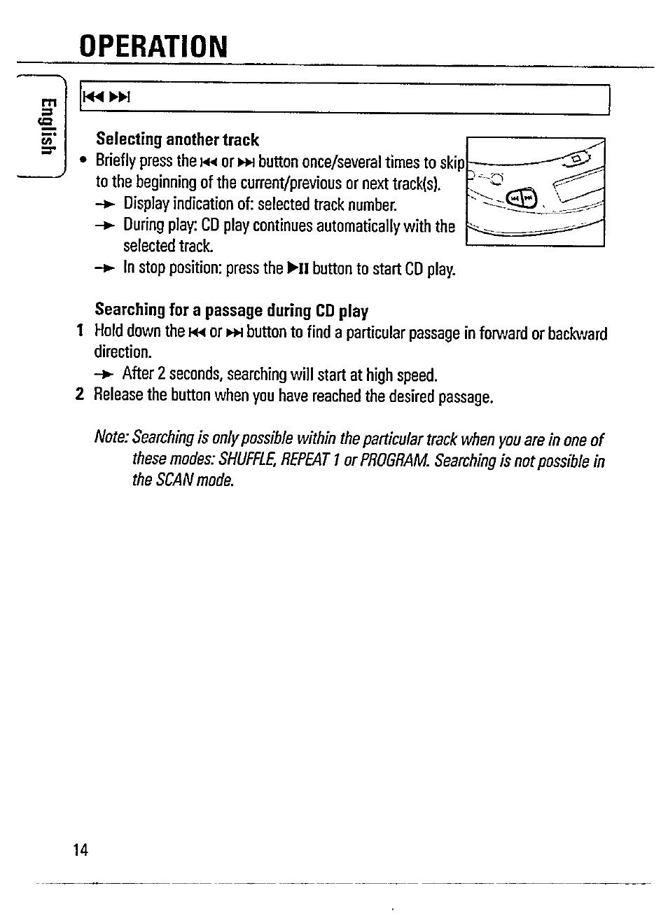 Operation | Philips Magnavox AZ 7266 User Manual | Page 14 / 32