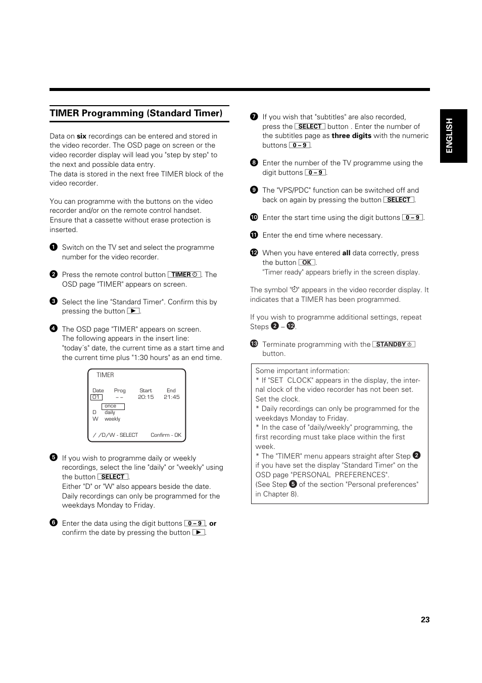 Philips VR 969/02 User Manual | Page 23 / 48